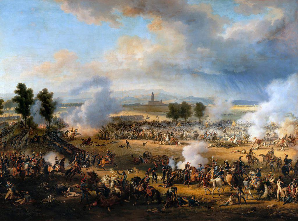 The Battle of Marengo on 14 June 1800 by Lejeune, Louis-Francois, Baron (1775-1848) / Musee de l'Histoire de France, Chateau de Versailles / 1800-1801 / France / Oil on canvas / History / 183x250 / Neoclassicism