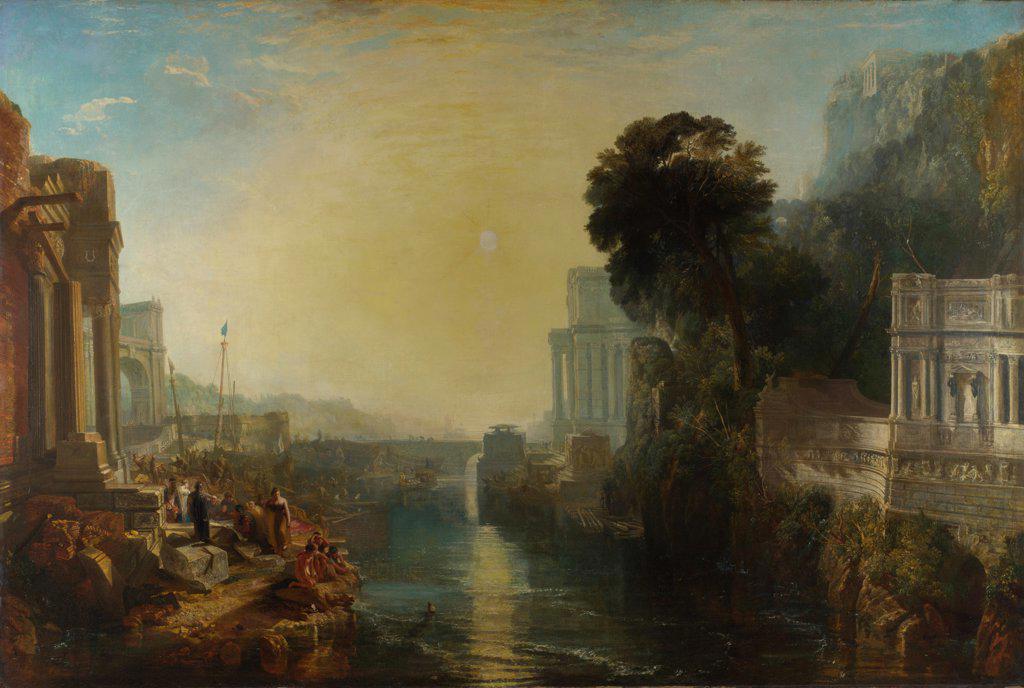 Dido building Carthage (The Rise of the Carthaginian Empire) by Turner, Joseph Mallord William (1775-1851)/ National Gallery, London/ 1815/ England/ Oil on canvas/ Romanticism/ 155,5x230/ Landscape,Mythology, Allegory and Literature