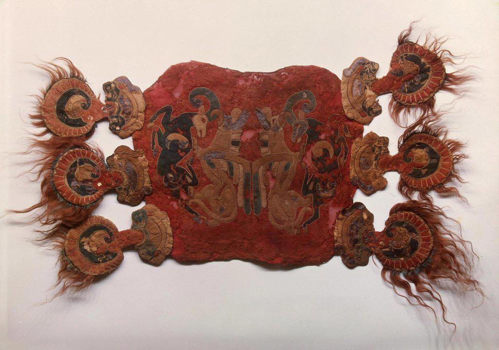 Saddle Cover, Ancient Altaian, Pazyryk Burial Mounds  