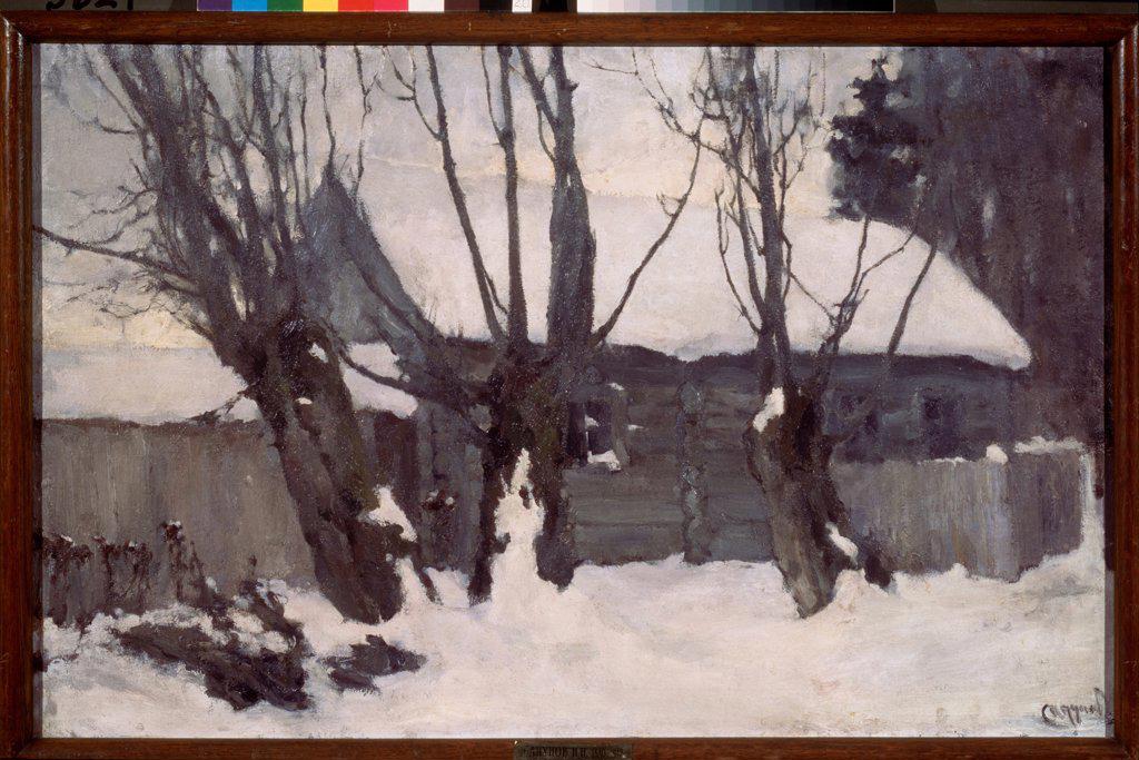 Winter by Sapunov, Nikolai Nikolayevich (1880-1912)/ State Tretyakov Gallery, Moscow/ 1900/ Russia/ Oil on canvas/ Russian Painting, End of 19th - Early 20th cen./ 77,9x122,1/ Landscape
