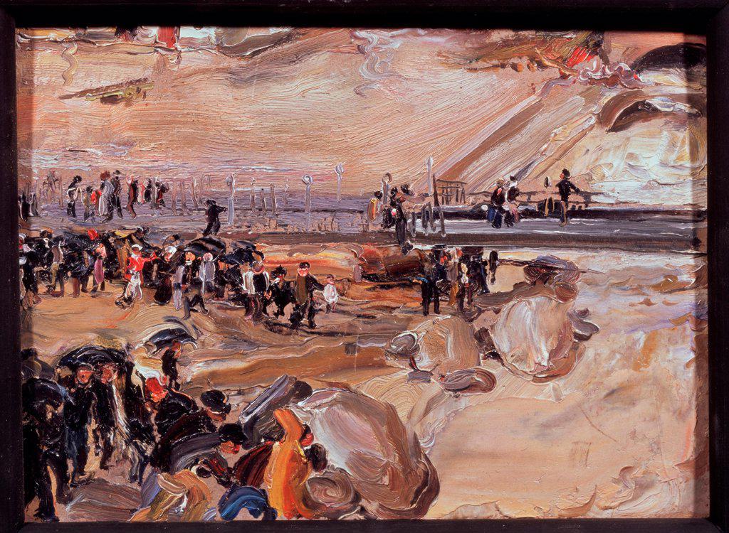 Promenade in San Remo by Nikiforov, Semyon Gavrilovich (1877-1912)/ State Regional I. Pozhalostin Art Museum, Ryasan/ 1911/ Russia/ Oil on cardboard/ Russian Painting, End of 19th - Early 20th cen./ 14x19/ Landscape