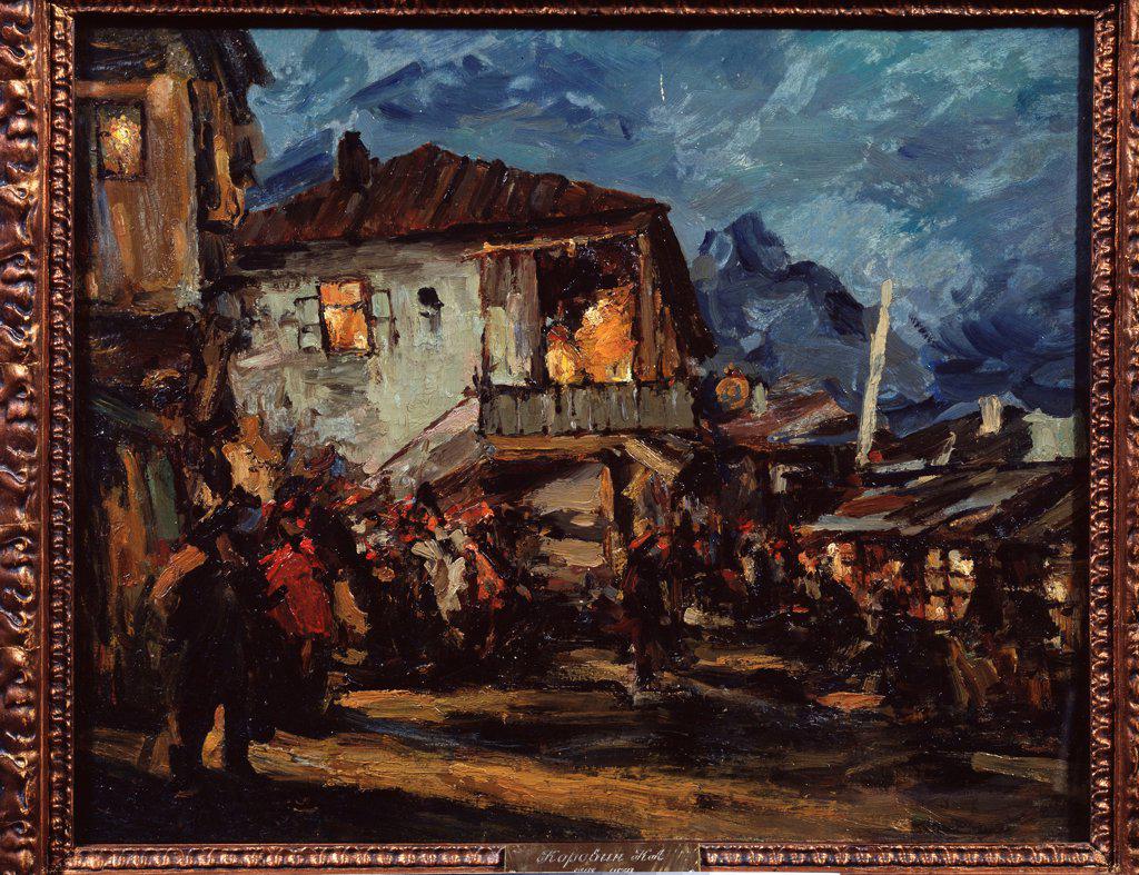 Gurzuf by Korovin, Konstantin Alexeyevich (1861-1939)/ State S. Ersya Mordovian Art Museum, Saransk/ 1911/ Russia/ Oil on canvas/ Russian Painting, End of 19th - Early 20th cen./ 56x70/ Landscape
