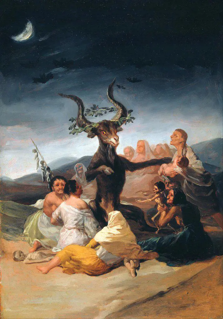 Witches Sabbath by Goya, Francisco, de (1746-1828) / Museo Lazaro Galdiano, Madrid / 1797-1798 / Spain / Oil on canvas / Mythology, Allegory and Literature / 43x30