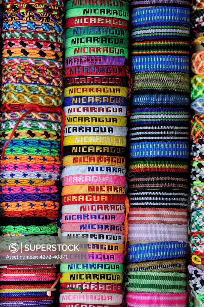 Souvenir Bracelets in Market, Granada, Nicaragua, Central America ...