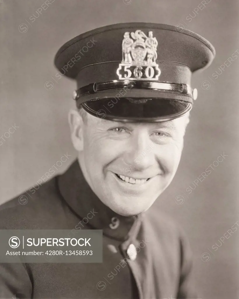 Portrait of a smiling policeman