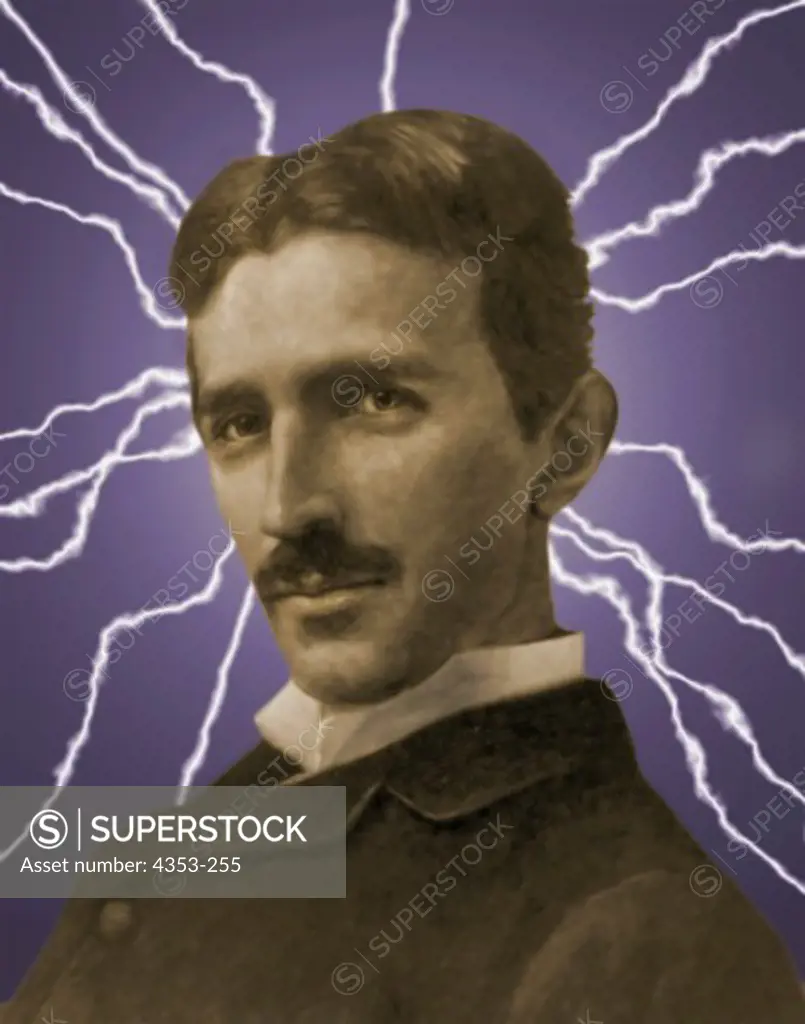 Photo Illustration of Nikola Tesla and Electricity