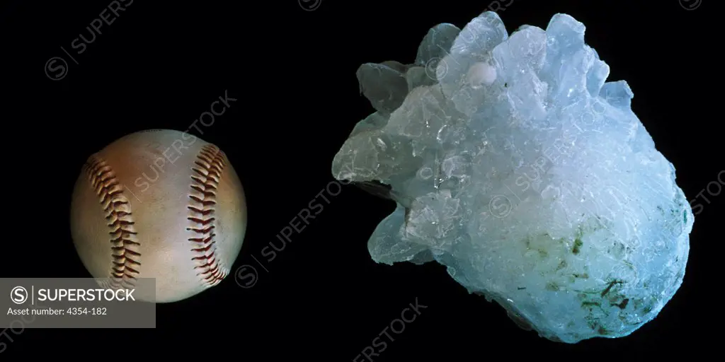 A Hailstone Twice the Size of a Baseball