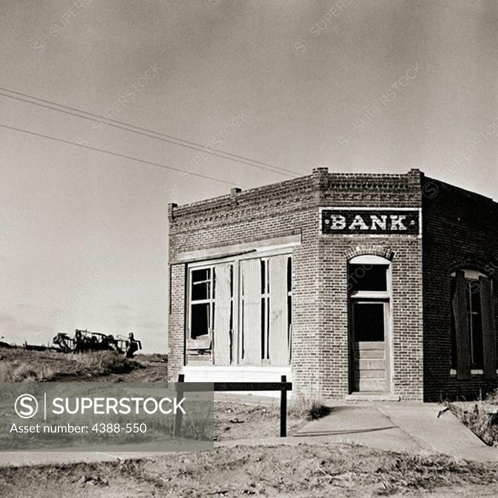 Stock Photo: 4388-550 Failed Bank