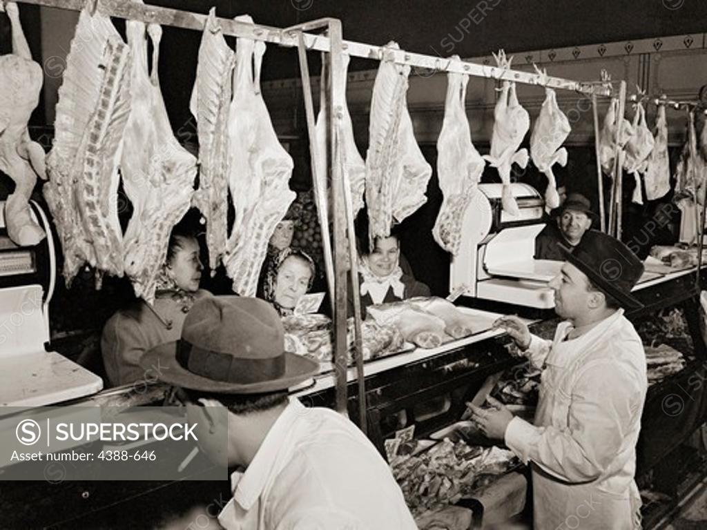 Stock Photo: 4388-646 Butcher Stall