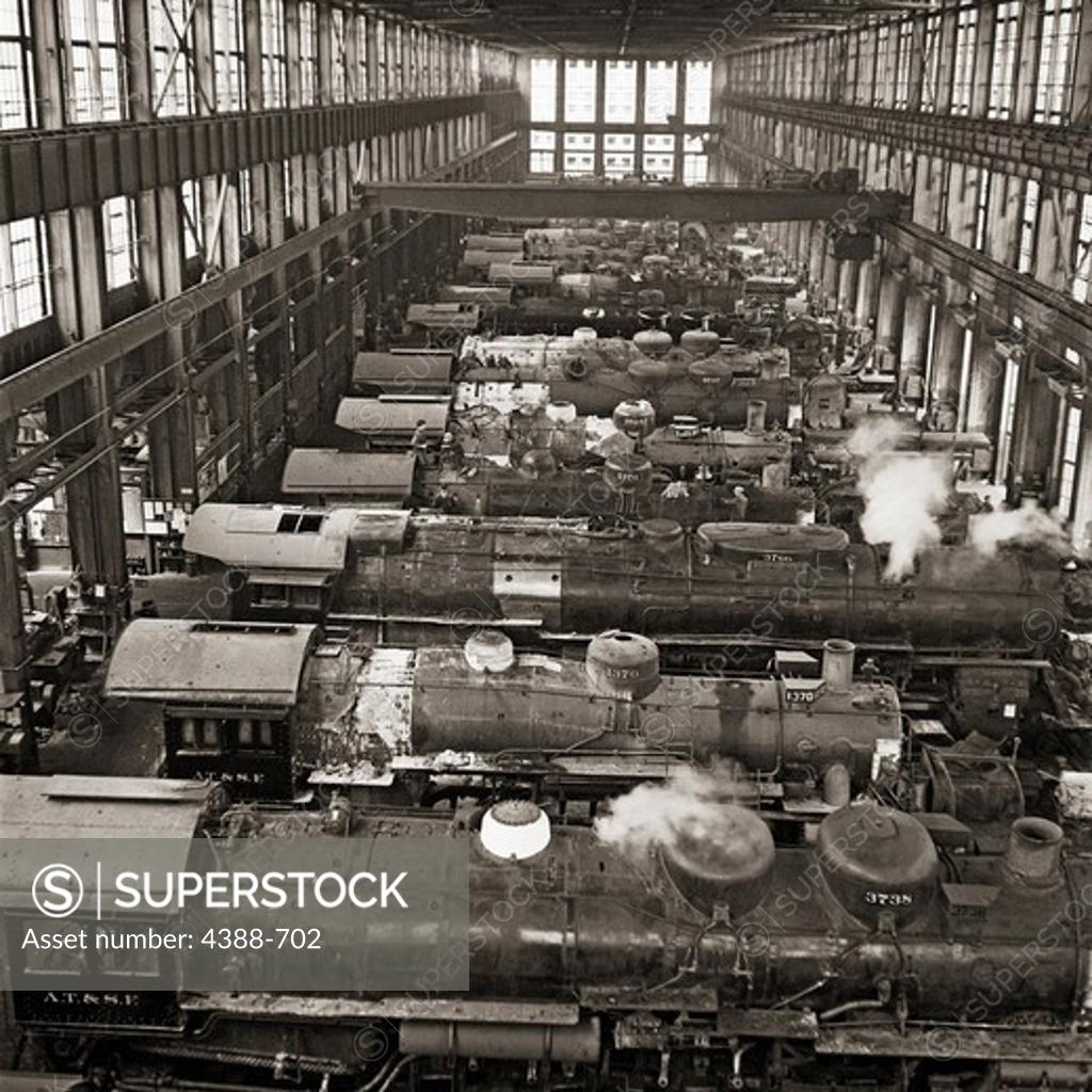 Stock Photo: 4388-702 Locomotive Shop