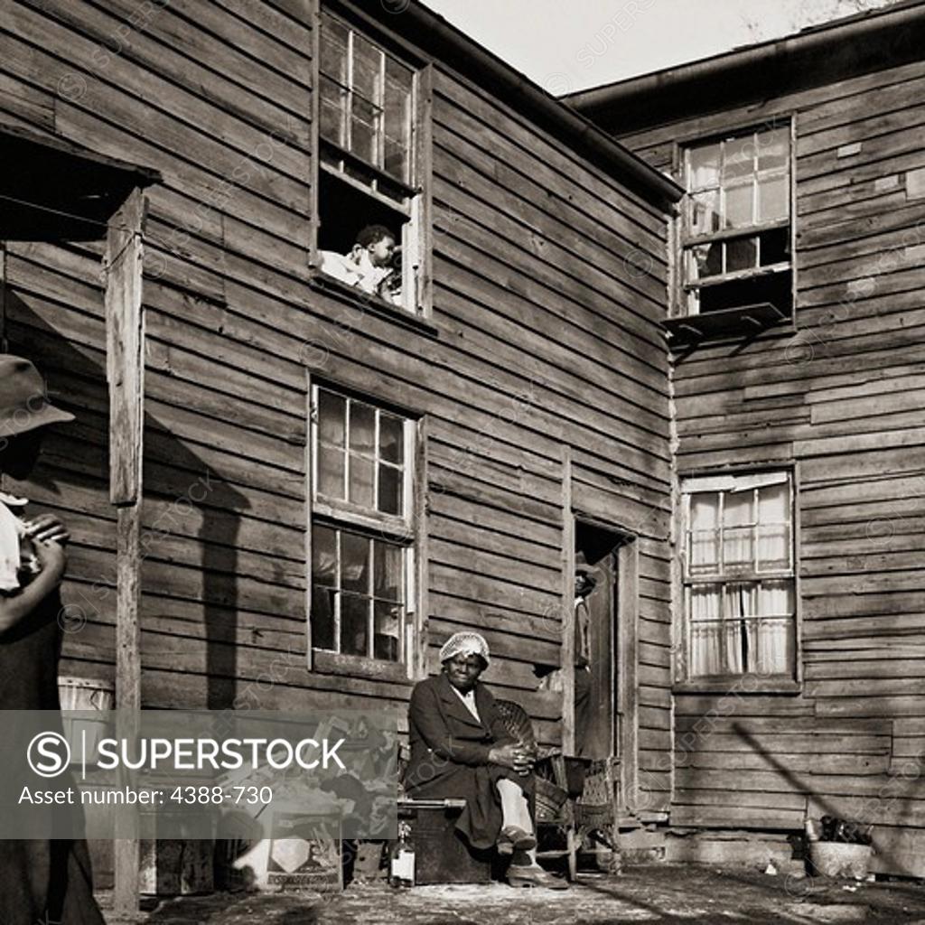 Stock Photo: 4388-730 Black People in Substandard Housing