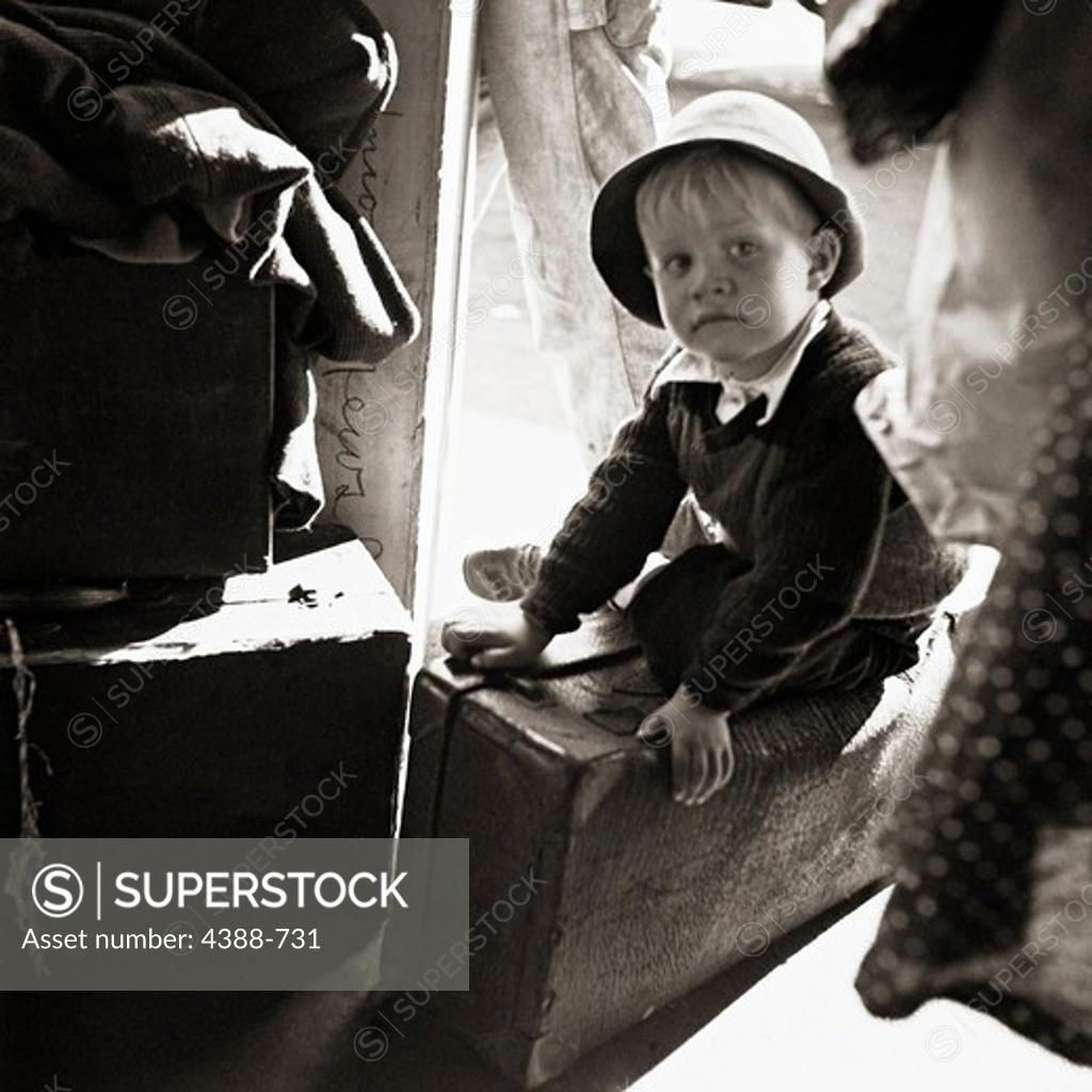 Stock Photo: 4388-731 Boy with Suitcase