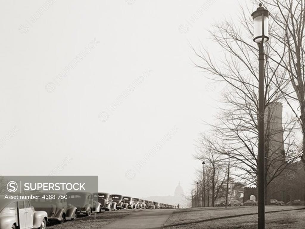 Stock Photo: 4388-750 Parked on the National Mall