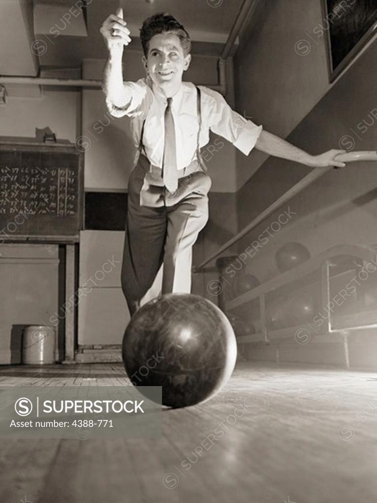 Stock Photo: 4388-771 Blind Bowling