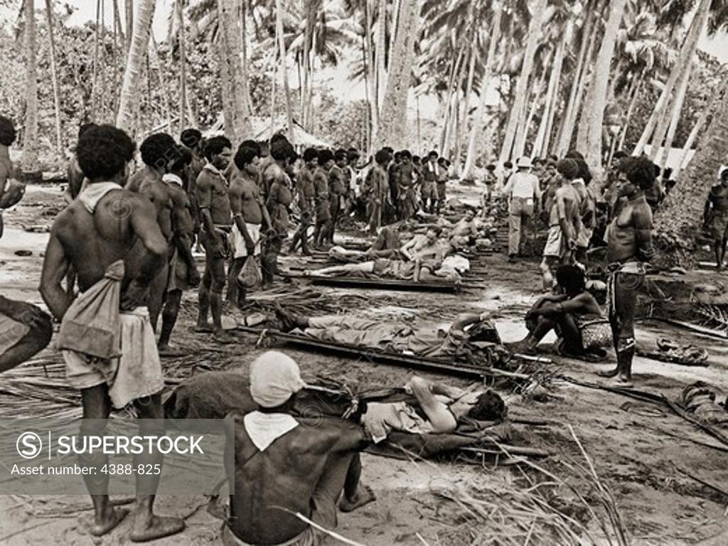 Stock Photo: 4388-825 Wounded in New Guinea
