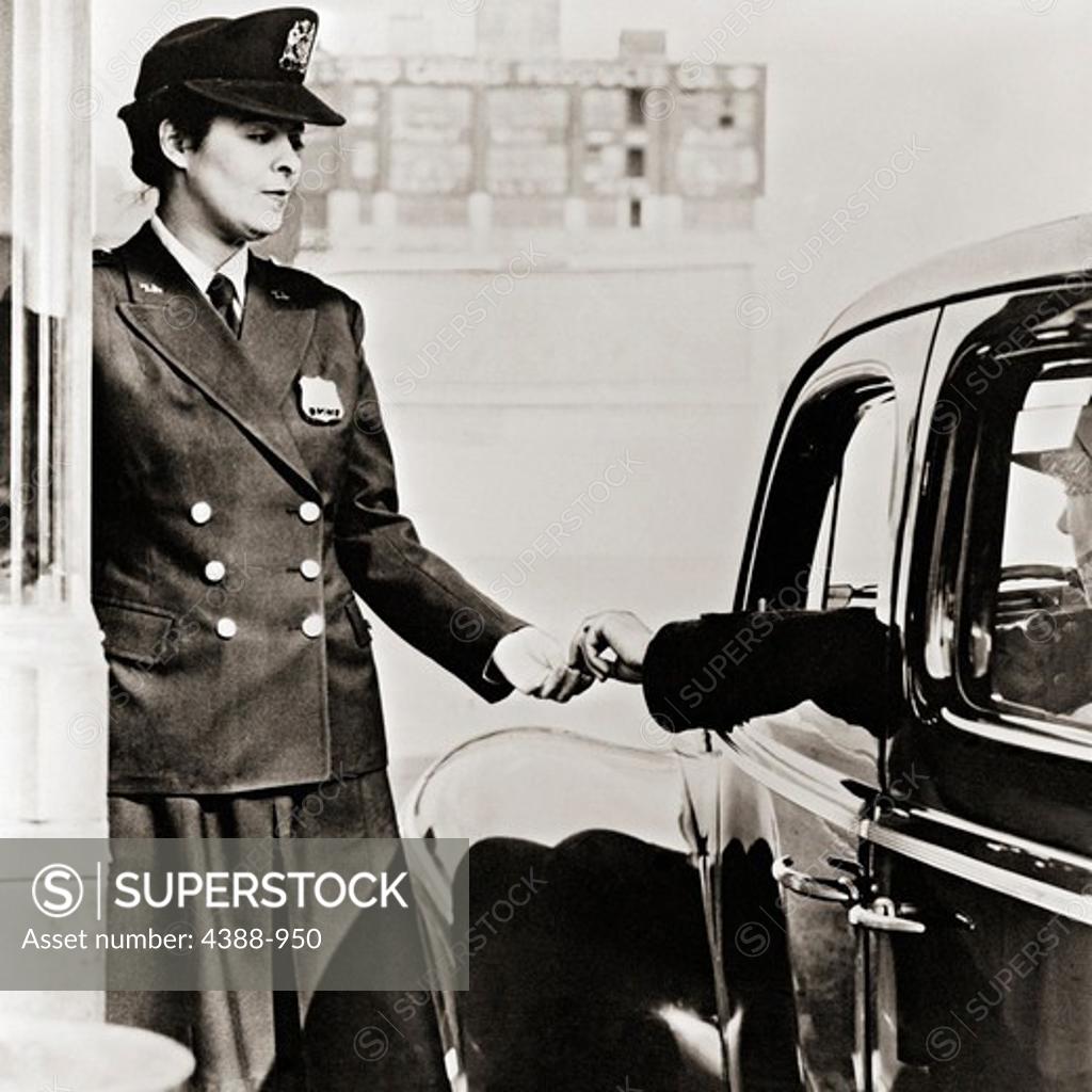 Stock Photo: 4388-950 Tunnel Tollbooth Officer