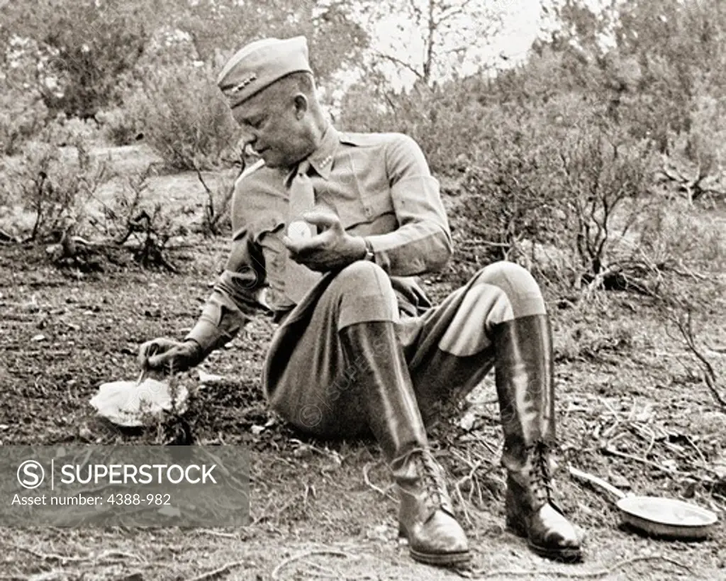 Eisenhower Eating Lunch