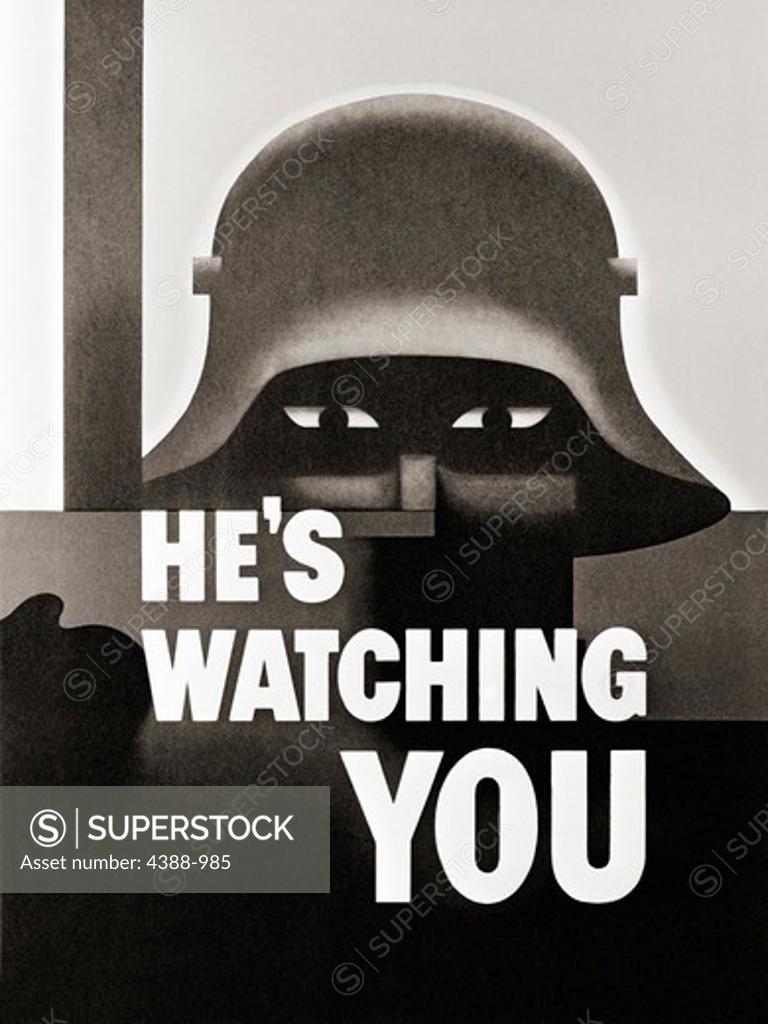 Stock Photo: 4388-985 He's Watching You