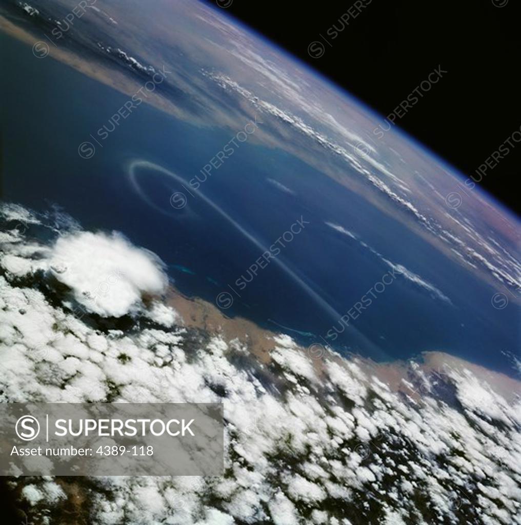 Stock Photo: 4389-118 Dust Storm Over Red Sea as Seen From Space