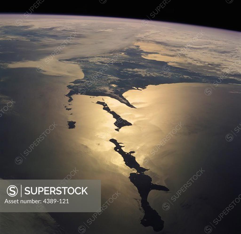 Stock Photo: 4389-121 A View From Space of the Hokkaido and Kuril Islands, Japan
