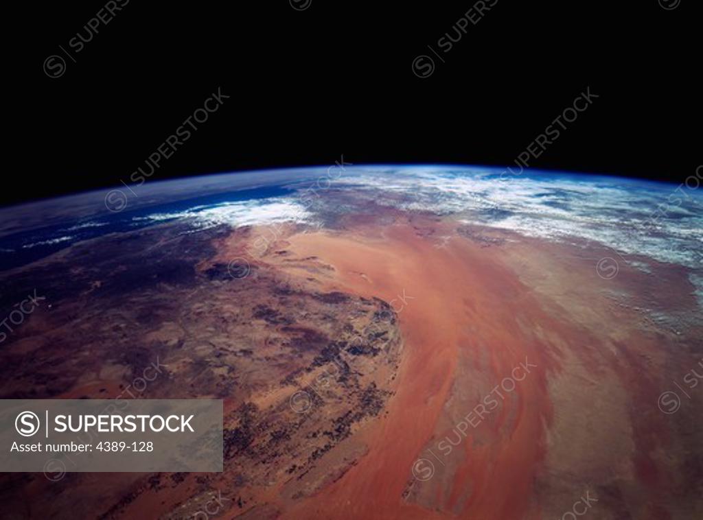 Stock Photo: 4389-128 A View of Saudi Arabia From Space