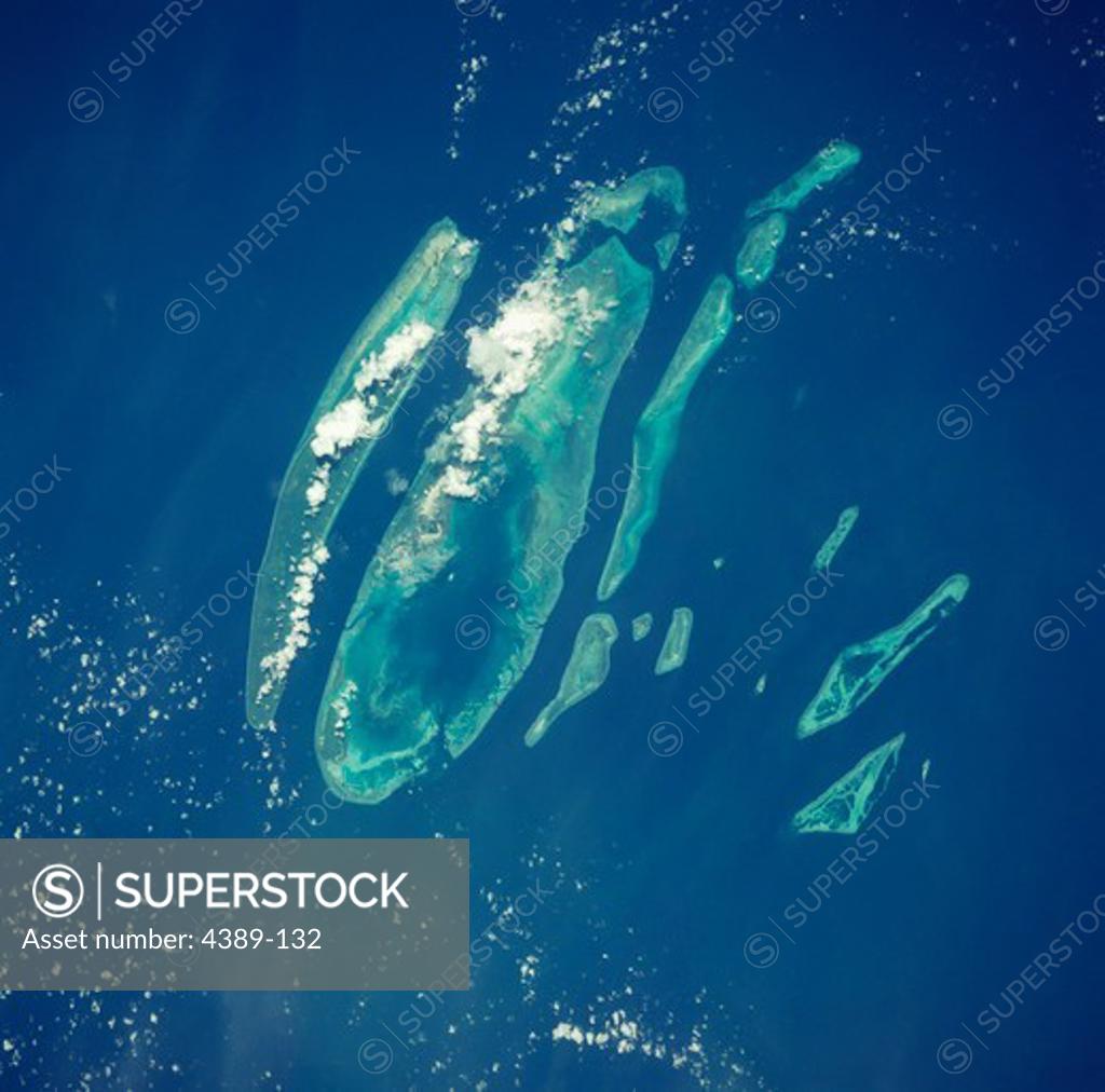 Stock Photo: 4389-132 Sibutu Group Islands as Seen From Space