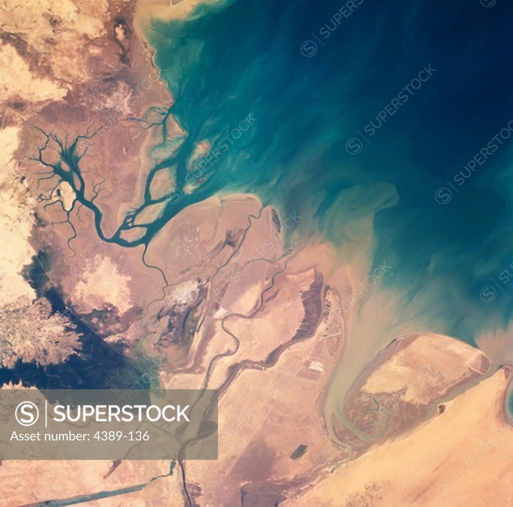 Stock Photo: 4389-136 A View of Persian Gulf From Space