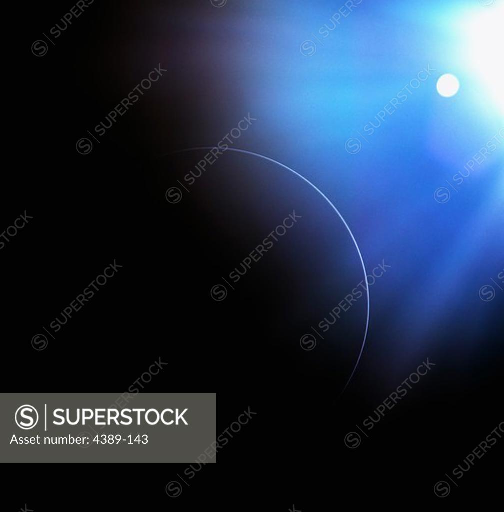 Stock Photo: 4389-143 A View From Space of Crescent Earth