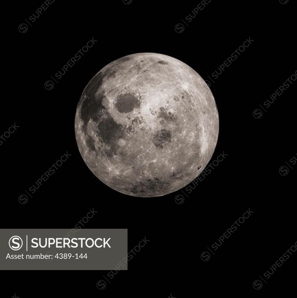 Stock Photo: 4389-144 View of Full Moon From Apollo 13