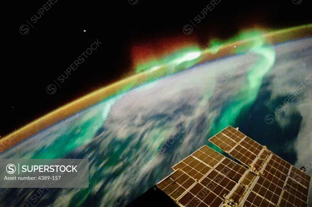 Aurora Australis Over Australia From International Space Station in Orbit