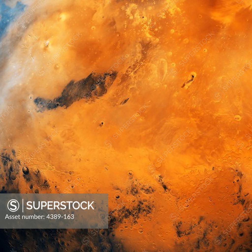 Stock Photo: 4389-163 Cerberus Hemisphere, Mars, from Viking Orbiter