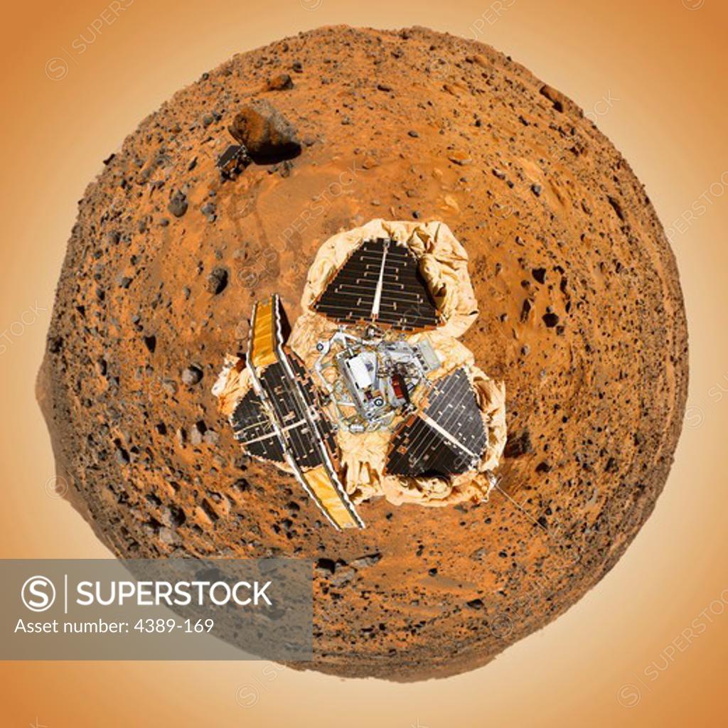 Stock Photo: 4389-169 Mars Pathfinder 'Filled Donut' Mosaic, Mars
