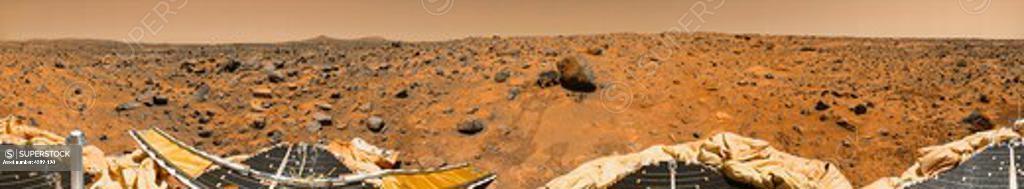 Stock Photo: 4389-198 Mars 360 Degree Panorama, From Mars Pathfinder