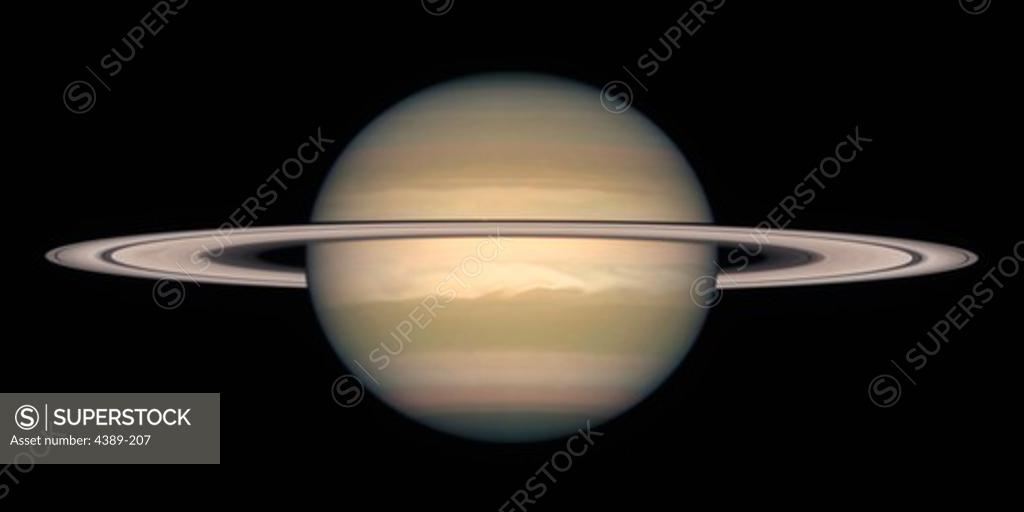 Stock Photo: 4389-207 Beautiful Saturn, as Seen by Hubble Space Telecope