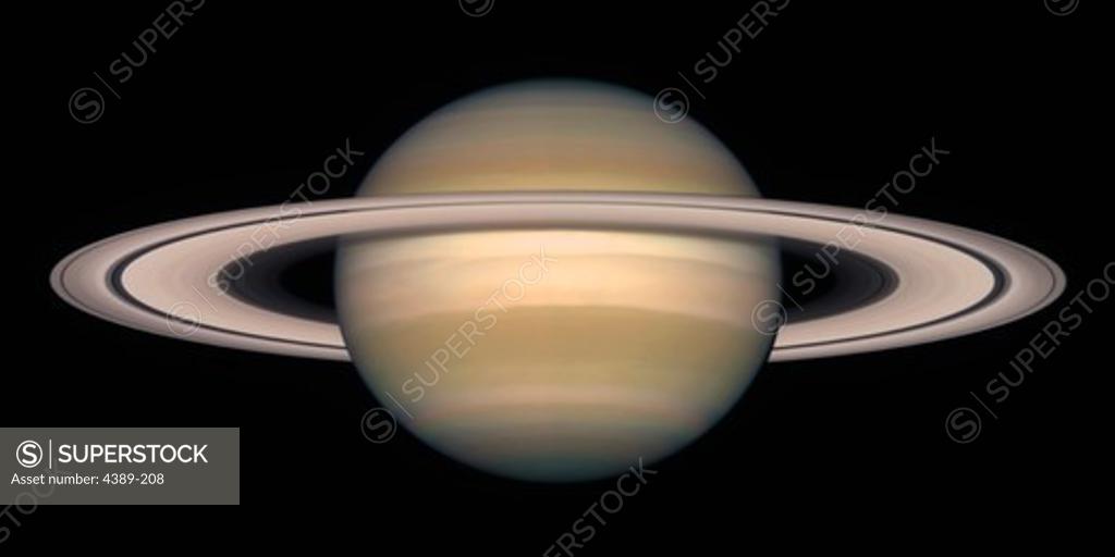 Stock Photo: 4389-208 Beautiful Saturn, as Seen by Hubble Space Telecope