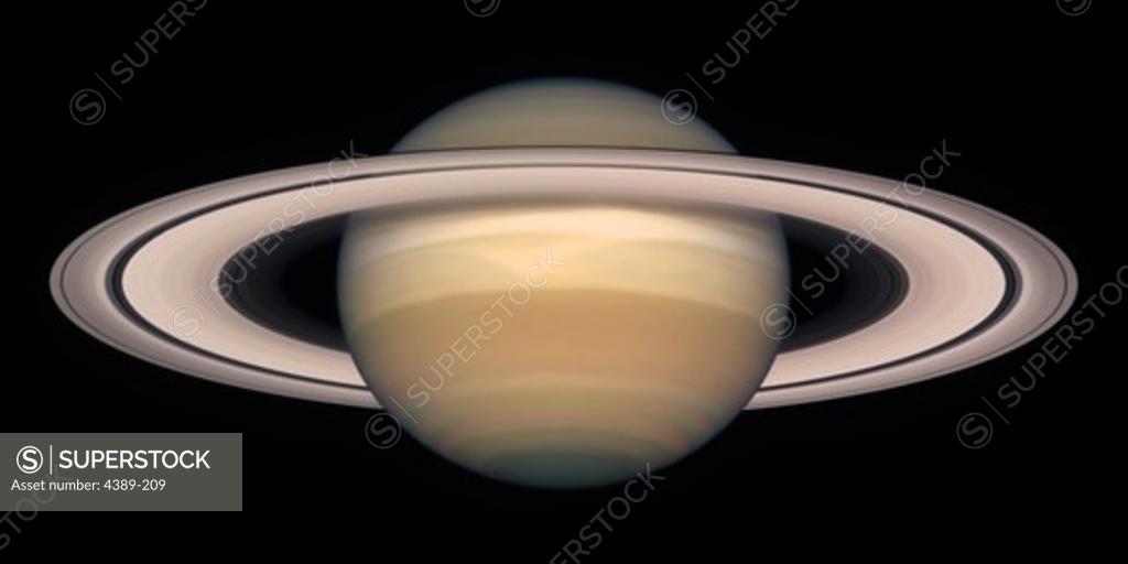 Stock Photo: 4389-209 Beautiful Saturn, as Seen by Hubble Space Telecope