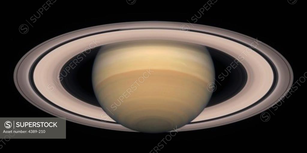 Stock Photo: 4389-210 Beautiful Saturn, as Seen by Hubble Space Telecope