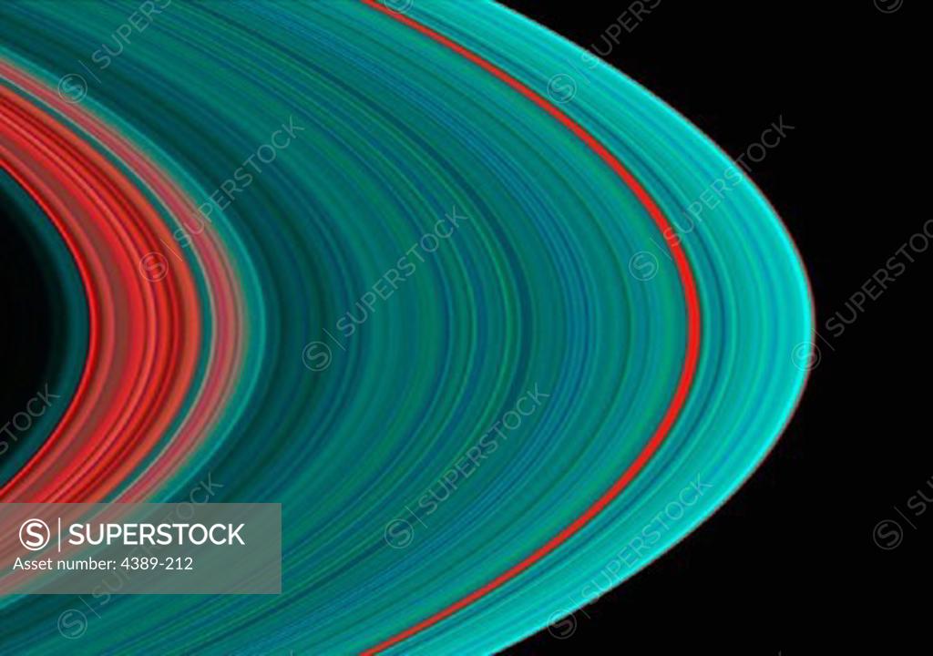 Stock Photo: 4389-212 Saturn's Rings in the Ultraviolet, From Cassini