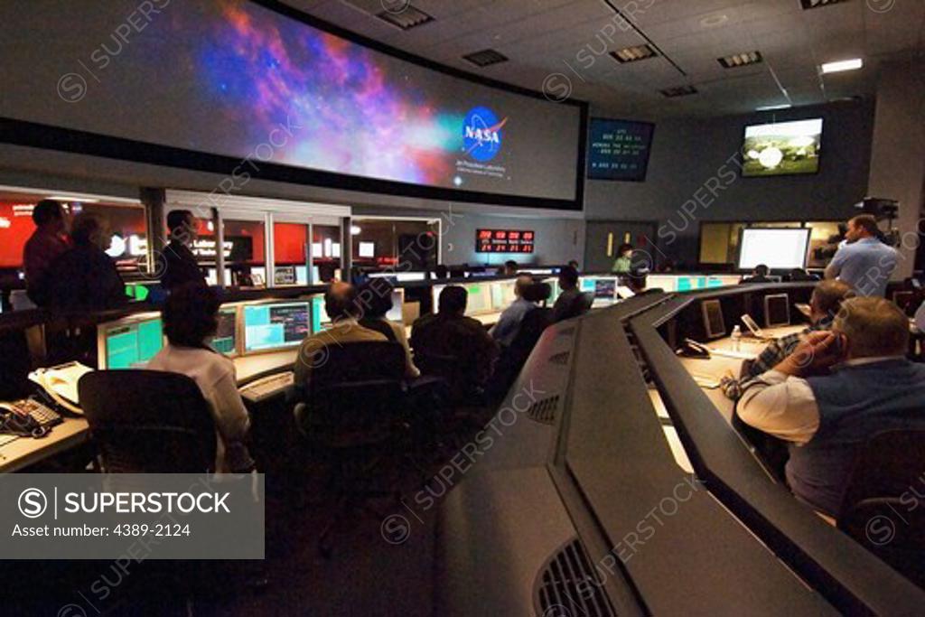 Stock Photo: 4389-2124 JPL Mission Control