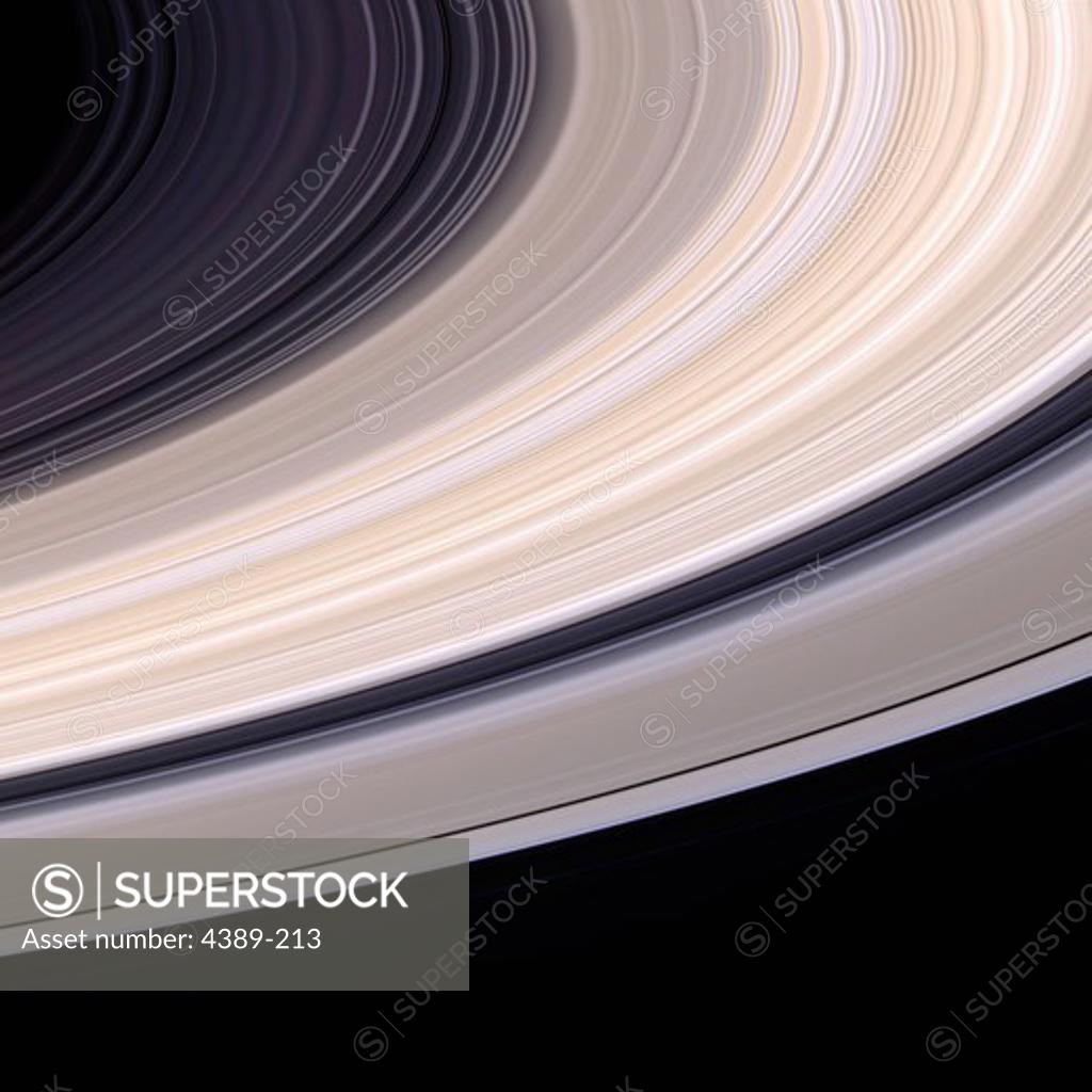 Stock Photo: 4389-213 Saturn's Amazing Rings in Natural Color , From Cassini