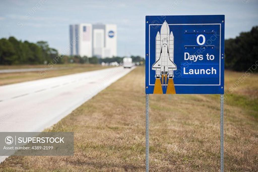 Stock Photo: 4389-2199 Sign of Launch Day