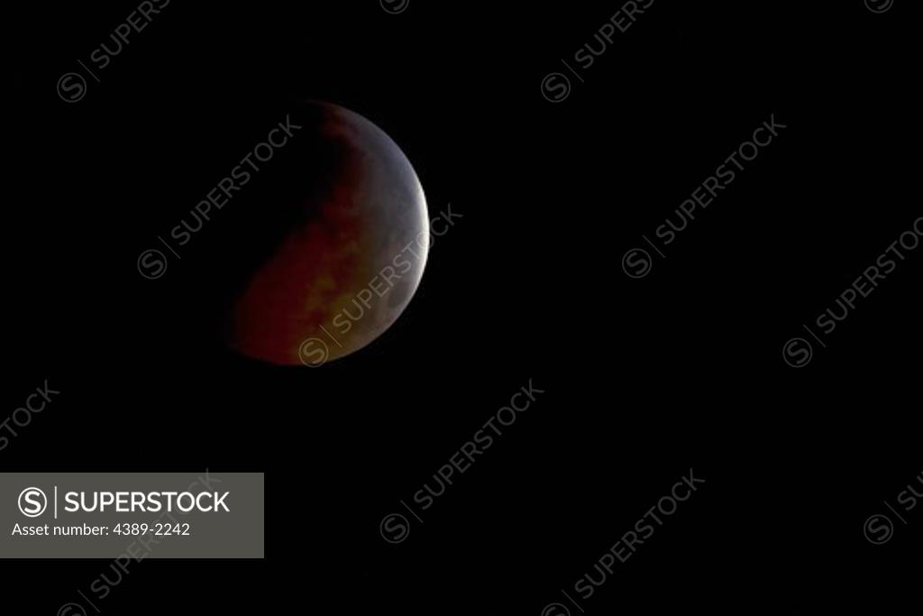 Stock Photo: 4389-2242 Total Lunar Eclipse