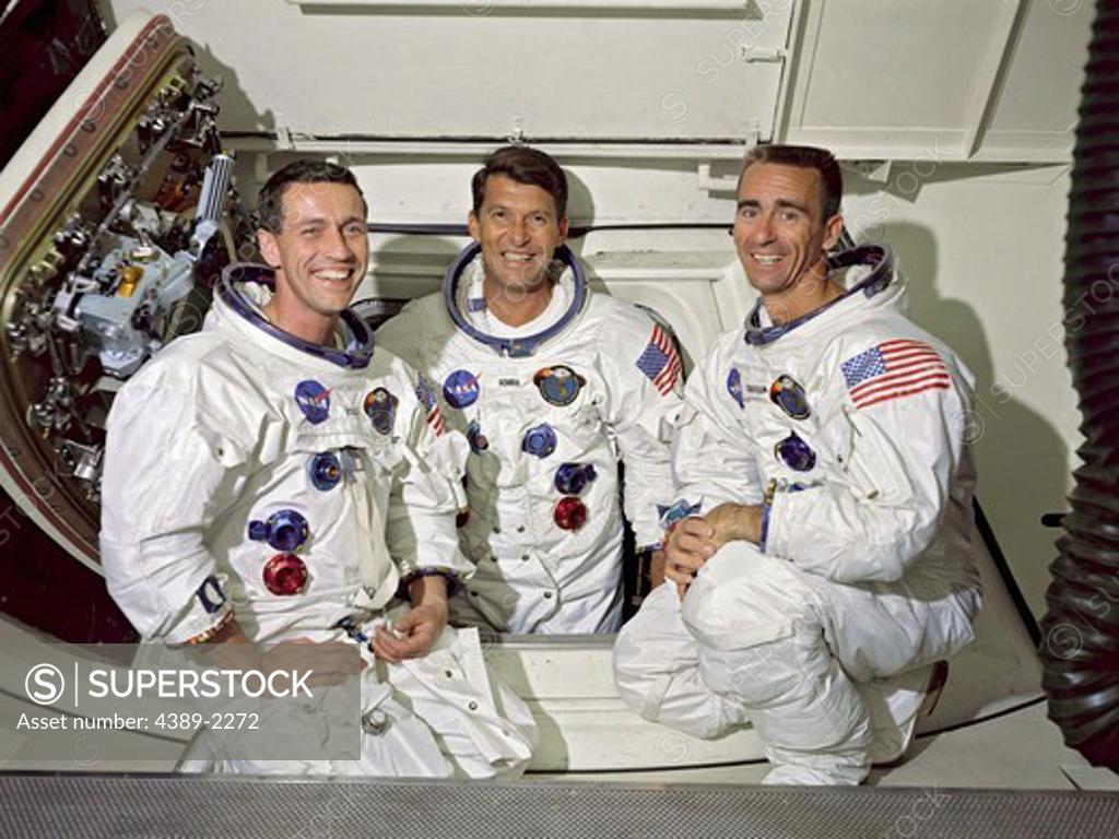 Stock Photo: 4389-2272 Crew of Apollo 7