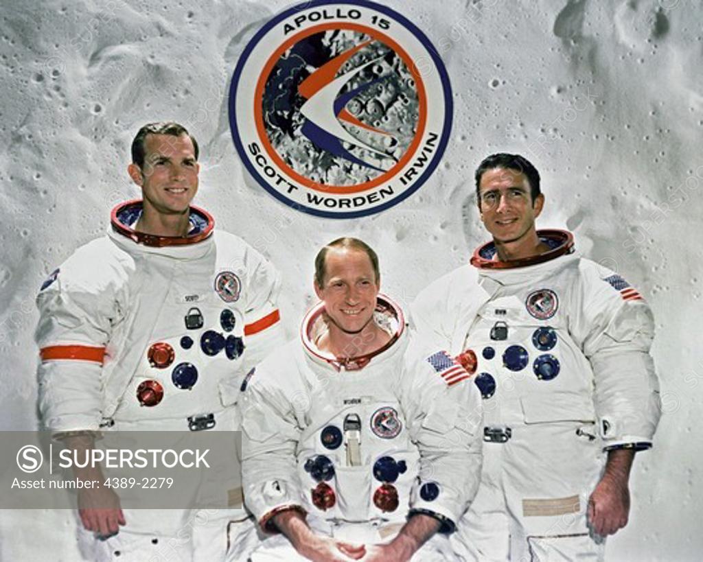 Stock Photo: 4389-2279 Crew of Apollo 15