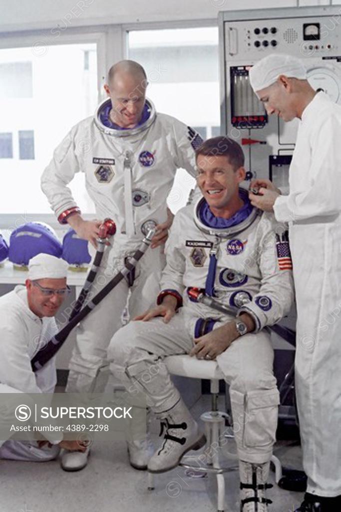 Stock Photo: 4389-2298 Schirra and Stafford Suit-Up