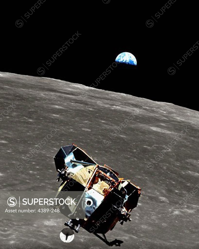 Stock Photo: 4389-248 Apollo 11 - Past, Present and Humanity's Future in One Glimpse