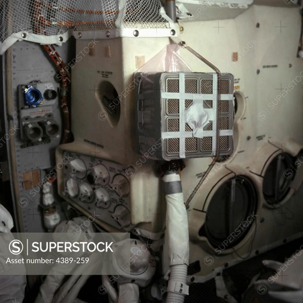 Stock Photo: 4389-259 The Famous Jury-Rigged Air Scrubber of Apollo 13