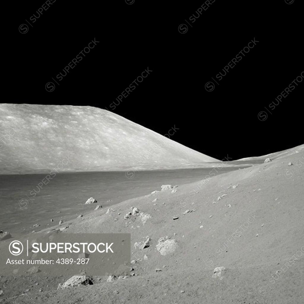 Stock Photo: 4389-287 Apollo 17 - The Moon's Taurus-Littrow Valley