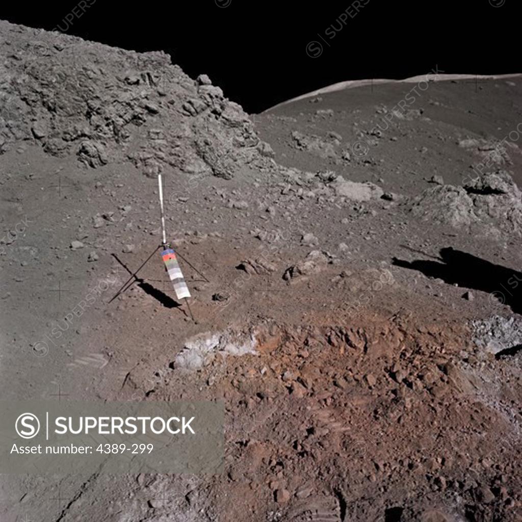 Stock Photo: 4389-299 Apollo 17 - Red Soil on the Moon