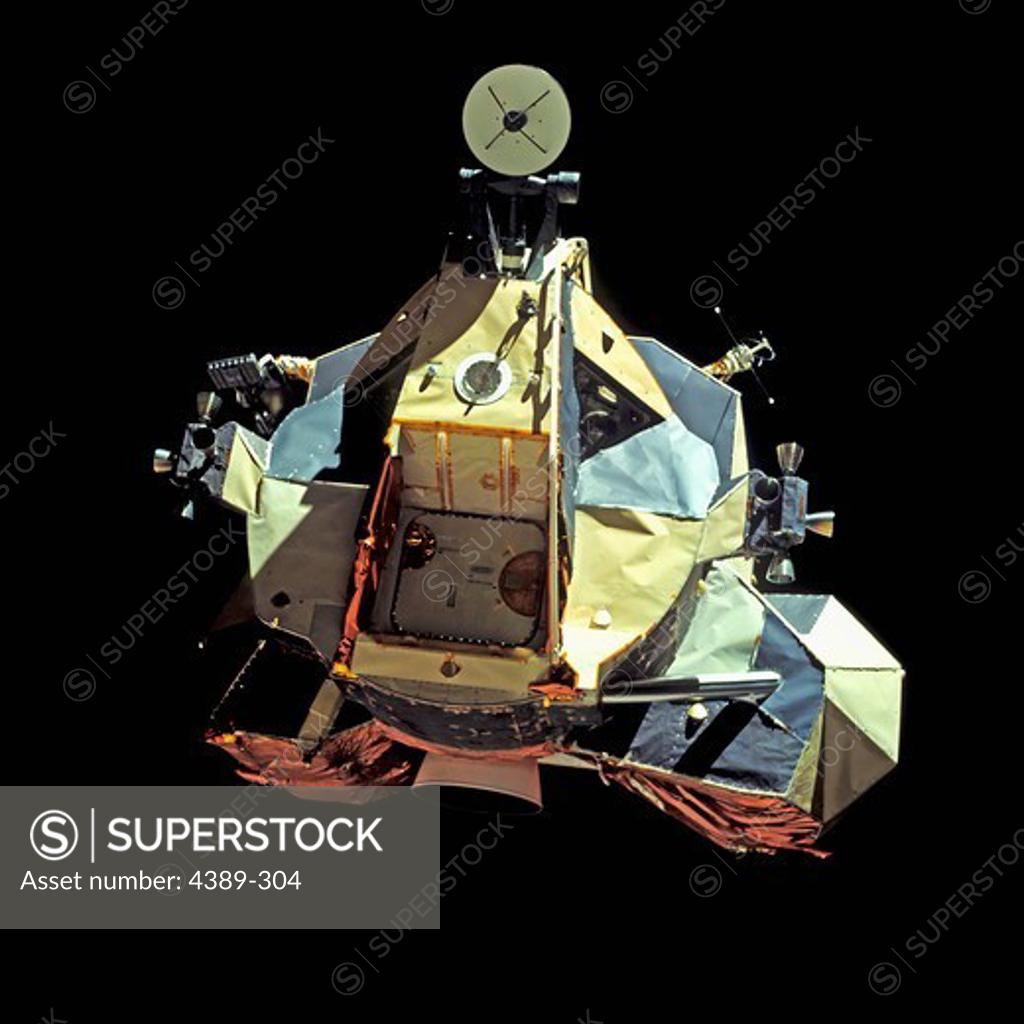 Stock Photo: 4389-304 Apollo 17 Lunar Ascent Module Challenger in Space